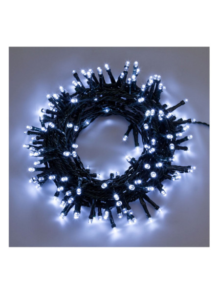 Luci catena mini lucciole di natale 300 Led LUCE FREDDA 18 mt IP44