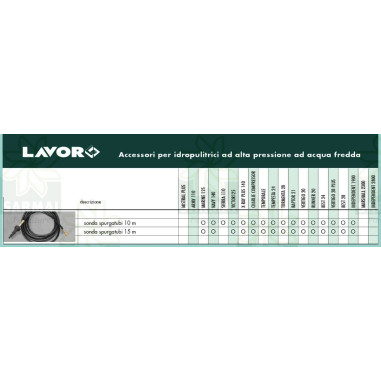 SONDA STURATUBI PROFESSIONALE ANTIPIEGA LAVOR