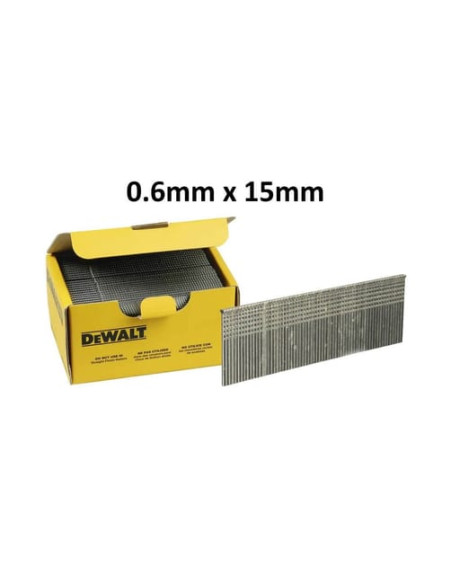 DNBHL2315Z Groppini 23 gauge lucidi inclinazione 0° 0.6mm x 15mm groppinatrici DeWalt