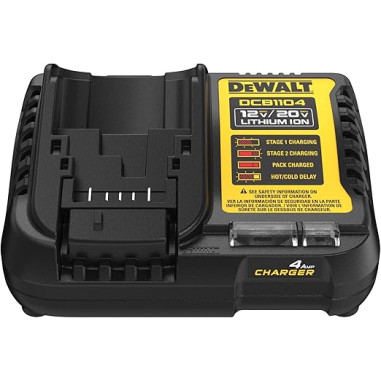 Caricabatteria Rapido DeWalt DCB1104 multivoltaggio XR 4A 10,8-14,4-18V Li-Ion - Potenza 4A / ora