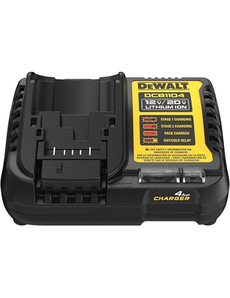 Caricabatteria Rapido DeWalt DCB1104 multivoltaggio XR 4A 10,8-14,4-18V Li-Ion - Potenza 4A / ora