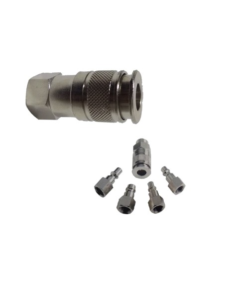 RACCORDO INNESTO RAPIDO RUBINETTO ARIA COMPRESSA MULTI PRESA FEMMINA
