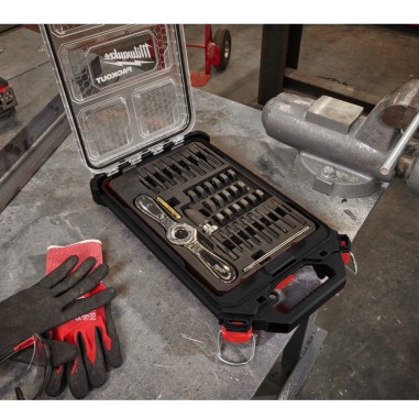 Milwaukee 4932498721 Set Maschi e Filiere PACKOUT™ 38 Pezzi