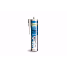 G&B SILICONE ACETICO UNIVERSALE BIANCO ANTIMUFFA CERAMICA VETRO ALLUMINIO