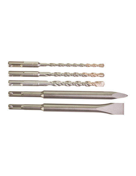 MILWAUKEE kit scalpello 200 mm + 3 punte 6, 8, 10 x160 mm professionali