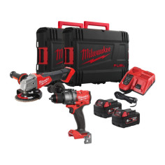 Kit Milwaukee M18 FPP2E3-502X: FPD3 & FSAG125B FUEL™ avvitatore + smerigliatricve