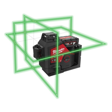 Livella Laser Rotante Milwaukee M12 3PL-401C 360°| VERDE con Batteria