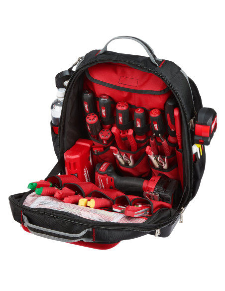 MILWAUKEE Zaino da cantiere porta utensili multi tasche fondo rigido