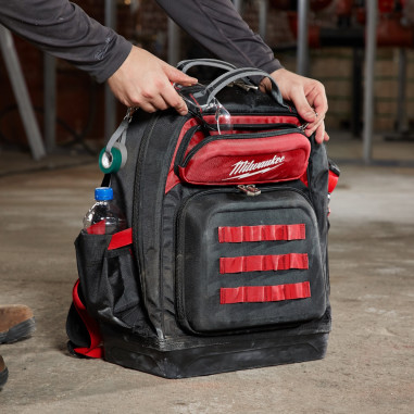 MILWAUKEE Zaino da cantiere porta utensili multi tasche fondo rigido