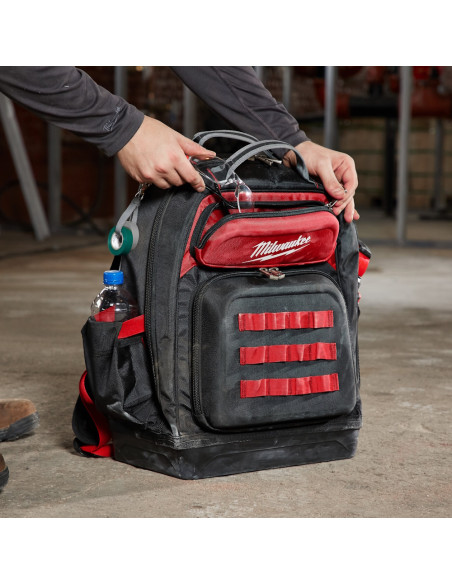 MILWAUKEE Zaino da cantiere porta utensili multi tasche fondo rigido