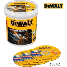 DEWALT 100 dischi da taglio 115 x 1 per smerigliatrice acciaio inox