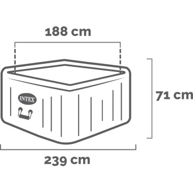 Intex 28472NP PureSpa Chevron Deluxe | Spa 6 Posti con Wi-Fi