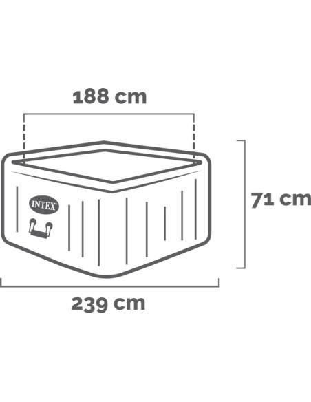 Intex 28472NP PureSpa Chevron Deluxe | Spa 6 Posti con Wi-Fi