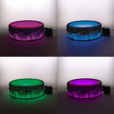 Intex 28494NP PureSpa Bubble Glow Deluxe con luce LED | Spa 4 Posti Wi-Fi
