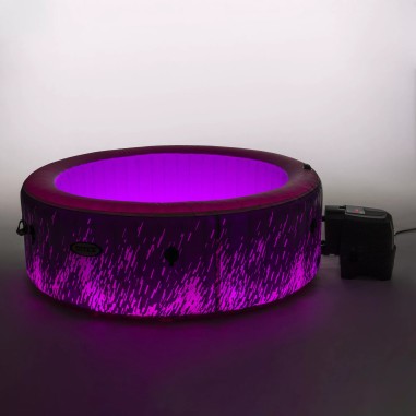 Intex 28494NP PureSpa Bubble Glow Deluxe con luce LED | Spa 4 Posti Wi-Fi