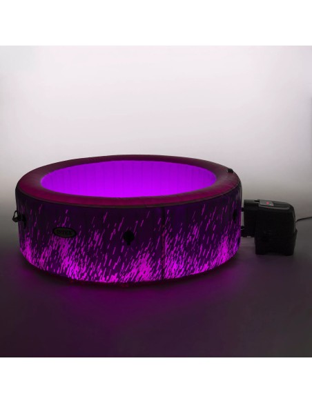 Intex 28494NP PureSpa Bubble Glow Deluxe con luce LED | Spa 4 Posti Wi-Fi