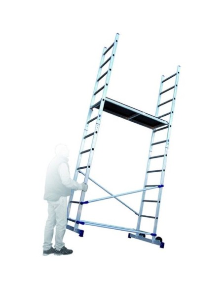 Trabattello alluminio Marchetti ZEUS Impalcatura ponteggio H. 3,6 m