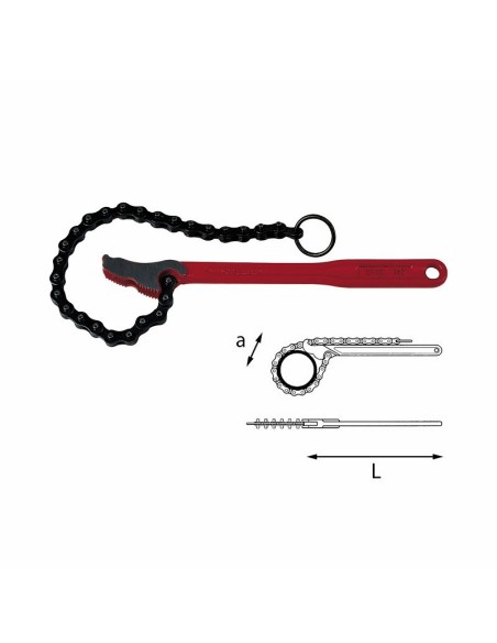 USAG 312 2-4 Giratubo a catena Lunghezza catena: 420 mm