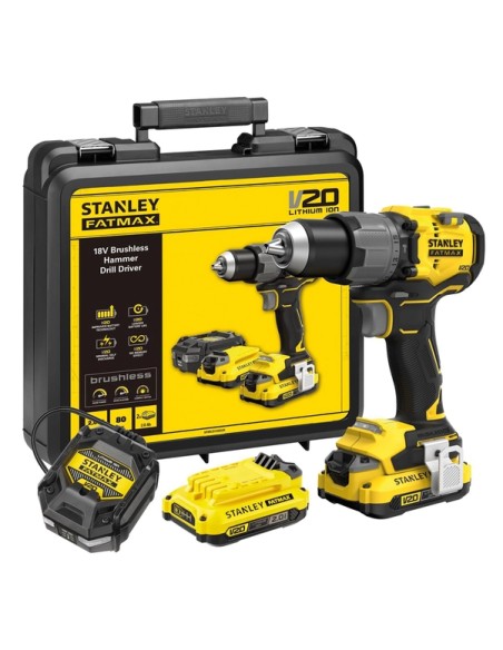 STANLEY FATMAX SFMCD726D2K-QW – Trapano Battente 18V Brushless