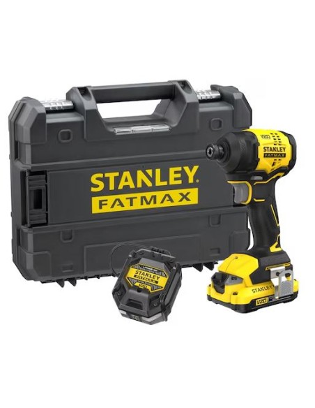 STANLEY AVVITATORE A IMPULSI 1/4'' BRUSHLESS V20 - BATTERIA 2.0 AH