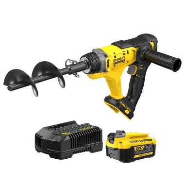 STANLEY SFMCGA75M1-QW Trivella a batteria 18V con batteria 4 Ah e caricabatterie