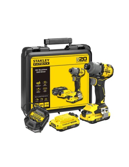 STANLEY SFMCF830D2K-QW Avvitatore a impulsi 203 nm 18V BRUSHLESS  2 batterie 2ah