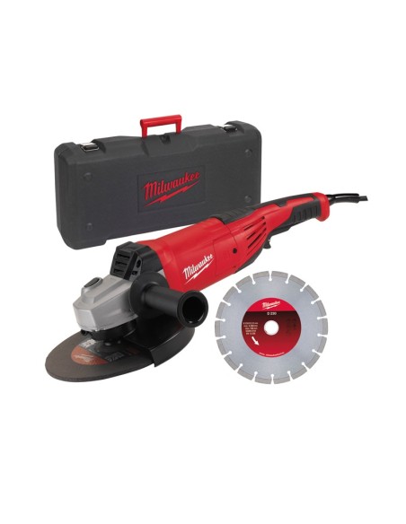 MILWAUKEE AG22-230DMS-DSET smerigliatrice 2200W diametro 230 con disco diamantato