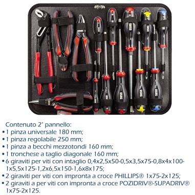 USAG 002 JMA set utensili valigia porta attrezzi assortimento manutenzione 181pz