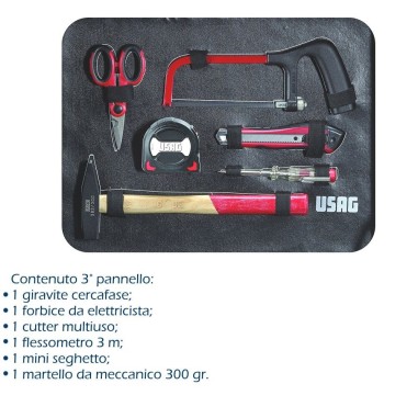 USAG 002 JMA set utensili valigia porta attrezzi assortimento manutenzione 181pz