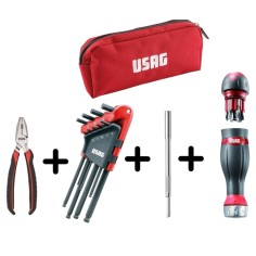 Kit Usag 496 tronchese chiavi esagonali impugnatura con porta inserti astuccio