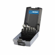 KRINO Set 6 frese svasatori per svasare e incassare professionali HSS