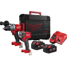 Kit 18V MILWAUKEE M18 FPP2T2-502X FUEL trapano più avvitatore a impulsi