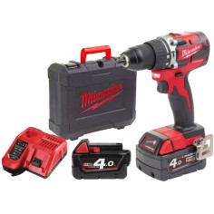 MILWAUKEE M18 CBLPD-402C brushless kit18V trapano percussione batterie