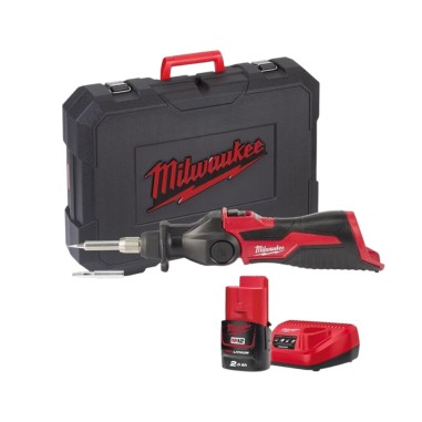 MILWAUKEE M12SI-201C SALDATORE COMPATTO CON TESTA ORIENTABILE 2AH 400°