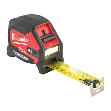 Milwaukee Flessometro Serie LED Pro 7,5m | Metro Ricaricabile USB-C