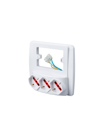 Multipresa Parete Rosi RS94132 Emilia Smart | 3 Prese Schuko Bipasso
