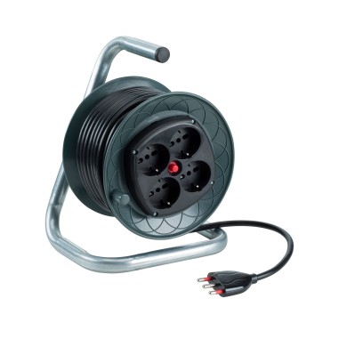 Avvolgicavo Rosi CR14254RK | 25m Cavo Gomma H05RR-F 4 Prese