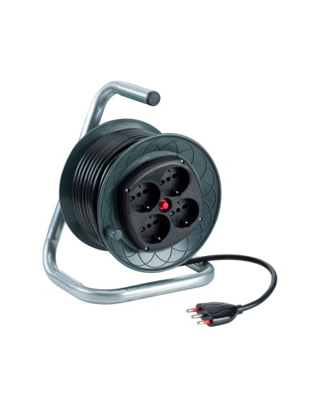 Avvolgicavo Rosi CR14254RK | 25m Cavo Gomma H05RR-F 4 Prese