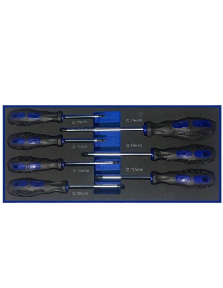 FERMEC set 7 pezzi cacciaviti Torx rivestiti in gomma con impugnatura
