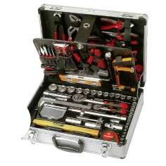 Set utensili valigia porta attrezzi assortimento manutenzione 128pz
