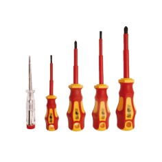 SET CACCIAVITI 5 PEZZI CON CERCA FASE ELETTRICISTA CASA BGS 35815
