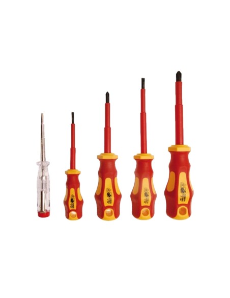 SET CACCIAVITI 5 PEZZI CON CERCA FASE ELETTRICISTA CASA BGS 35815
