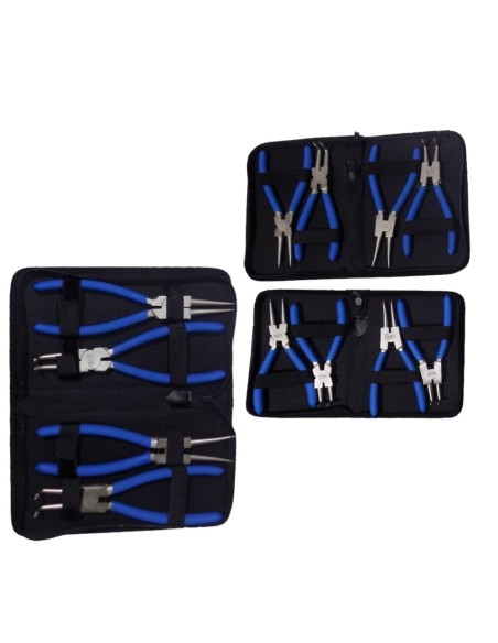 Set 12 pinze per seeger interno ed esterno pinza con punta a 90°