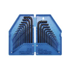 Set 30 chiavi a BRUGOLA ESAGONALI misure in POLLICI E METRICHE BGS 810