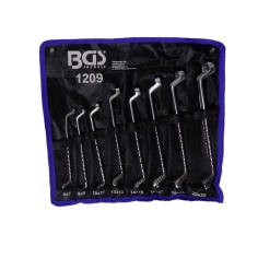 Set SERIE 8 chiavi POLIGONALI DOPPIE CURVE con CUSTODIA BGS 1209