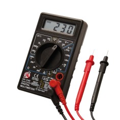 MULTIMETRO DIGITALE LCD tester Amperometro Voltometro Ohm BGS 2182
