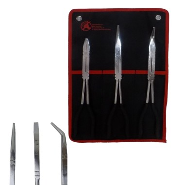 Set Kit Tris pinze a becchi doppio snodo lunga 340 mm BGS 416
