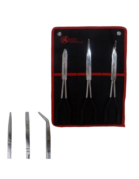 Set Kit Tris pinze a becchi doppio snodo lunga 340 mm BGS 416