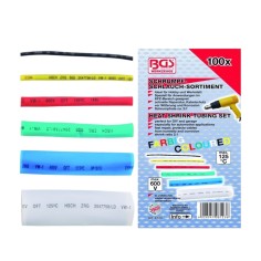 BGS 8123 SET 100 PEZZI TUBETTI GUAINA GOMMA TERMORESTRINGENTI CAVI