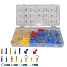 Assortimento 160 CAPICORDA ISOLATI fili elettrici prese anelli